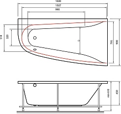 Vayer Акриловая ванна Boomerang 160x90 R – фотография-4