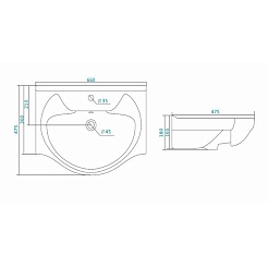Misty Тумба с раковиной Эльбрус 65 – фотография-2