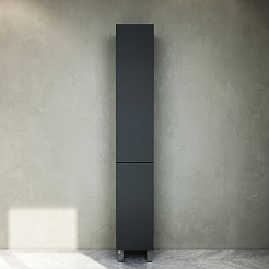 Am.Pm Шкаф пенал для ванной Gem 30 R графит матовый – фотография-4