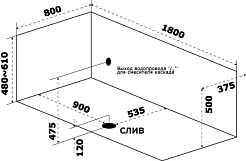 Bas Акриловая ванна Мале 180х80 – фотография-3