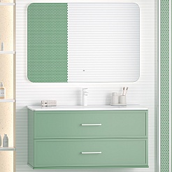 Brevita Мебель для ванной Verde 100 подвесная зеленая – фотография-1