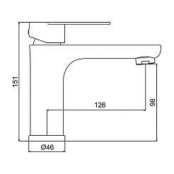 Frap Смеситель для раковины H806-9 F10806-9 оружейная сталь – фотография-3