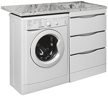 Runo Тумба с раковиной Орион 120 L белый мрамор