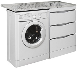 Runo Тумба с раковиной Орион 120 L белый мрамор – фотография-1