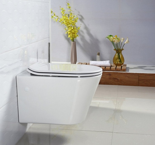 BelBagno Унитаз подвесной FLAY-R BB506CH безободковый – фотография-2