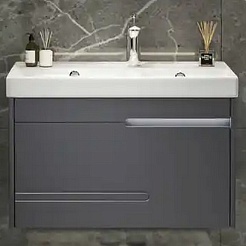 Ceruttispa Мебель для ванной Oglio 60 подвесная серая – фотография-5