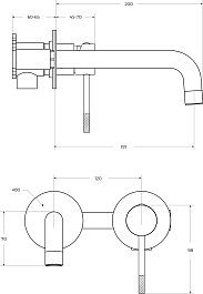 Cezares Смеситель для раковины чаши Relax RELAX-BLI2-1-NOP-W0 встраиваемый черный – фотография-7
