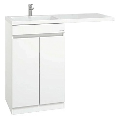 Onika Тумба под раковину Милтон Нова 48 напольная под стиральную машину белая – фотография-1