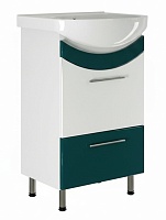 Mixline Тумба под раковину Радуга 50 белая/зелёная