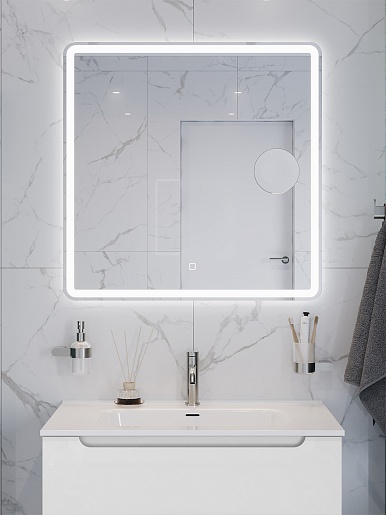 BelBagno Мебель для ванной Etna 80 подвесная белая матовая – фотография-4