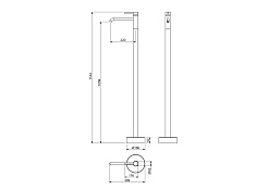 Aquatek Напольный смеситель для раковины Европа AQ1309CR хром – фотография-7