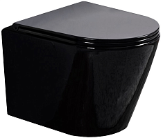 WeltWasser Унитаз подвесной SALZBACH 043 GL-BL Черный глянец