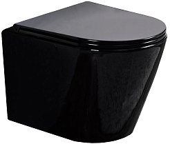 WeltWasser Унитаз подвесной SALZBACH 043 GL-BL Черный глянец – фотография-1