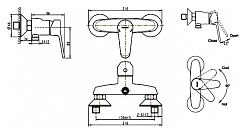Promo Смеситель для душа Alfa F9120178CP-01 – фотография-2