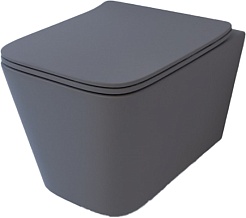 Esbano Унитаз Gartez подвесной безободковый серый матовый – фотография-1