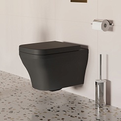 Ambassador Сиденье для унитаза Benefit черное матовое – фотография-7