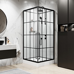 Niagara Душевая кабина Standart 90x90 R черная – фотография-4