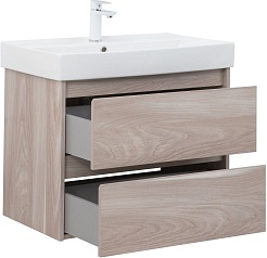 Aquanet Тумба под раковину Nova Lite 75 подвесная орех светлый – фотография-4