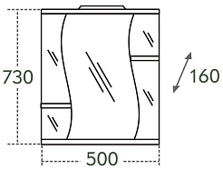 СанТа Зеркальный шкаф Лира 50 – фотография-5