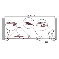 BelBagno Душевая дверь в нишу 120/195 ALBANO-BS-13-40+80-C-Cr – фотография-7