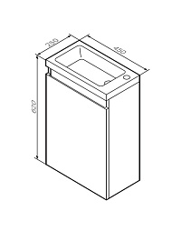 Am.Pm Мебель для ванной X-Joy 45 белый глянец, подвесная – фотография-7