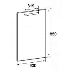Roca Мебель для ванной Ronda 60 белый/серый, зеркало – фотография-3