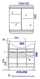 Aqwella Комплект мебели Корсика 85 – фотография-2