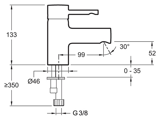 Jacob Delafon Смеситель для раковины Cuff E98297-CP – фотография-2