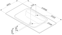 Am.Pm Мебельная раковина Func 100 белая матовая – фотография-5