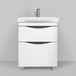 Am.Pm Мебель для ванной Like 65 L, напольная, белый глянец, венге – фотография-16