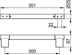 Keuco Поручень Plan 14907 хром – фотография-2