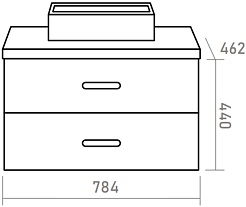 Brevita Тумба с раковиной Krona 80 белая – фотография-10