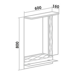 Runo Зеркальный шкаф Вега 60 – фотография-5
