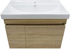 Comforty Тумба с раковиной Тромсе 80 подвесная дуб сонома – фотография-3