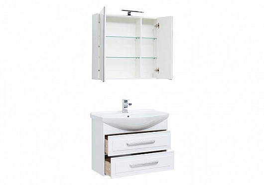 Aquanet Мебель для ванной Остин 85 белая – картинка-3