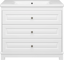 Misty Тумба с раковиной Ларго 100 белая – фотография-1