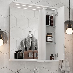 Volna Зеркальный шкаф Joli 60 R белый – фотография-4