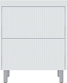 Vivon Тумба с раковиной Kristi 70 белая матовая рифленая – фотография-8