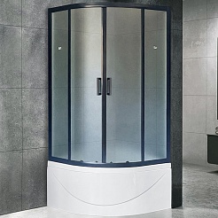 Royal Bath Душевой уголок RB 90BK-C-BL 90х90х200 – фотография-1