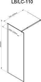DTO Душевая перегородка LC 110 Chrome – фотография-3