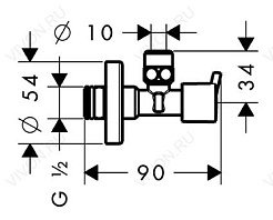 Hansgrohe Вентиль угловой "S 13901000" – фотография-2