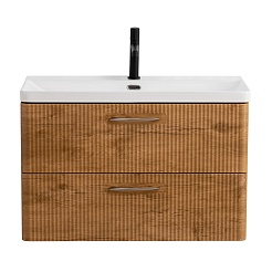 BelBagno Тумба с раковиной Due 80 подвесная Rovere Nature – фотография-2