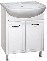 Misty Тумба с раковиной Уют 60 прямая белая
