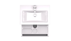 Velvex Мебель для ванной подвесная Klaufs 70 черная/дерево – фотография-8