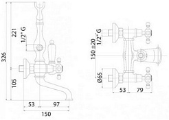 Cezares Смеситель GOLF-PBV-01 на борт ванны – фотография-2