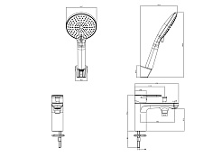 Aquatek Смеситель на борт ванны Ника AQ1844BGM оружейная сталь – фотография-5