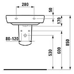 Laufen Полупьедестал для раковины Pro 1995.1.000.000.1 – фотография-2