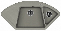 Florentina Мойка гранитная Веста угловая грей – фотография-1