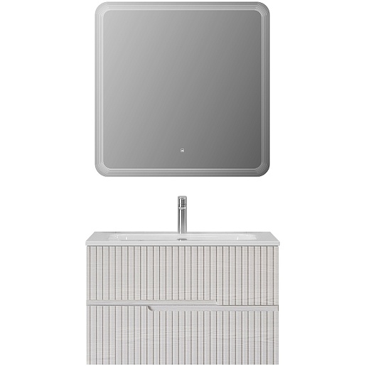 Cezares Тумба с раковиной Duet-N 80 подвесная CZR-8073-80 ясень белый софт – картинка-5