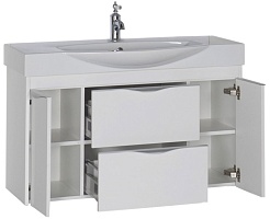 Aquanet Тумба с раковиной "Франка 105" белая – фотография-3